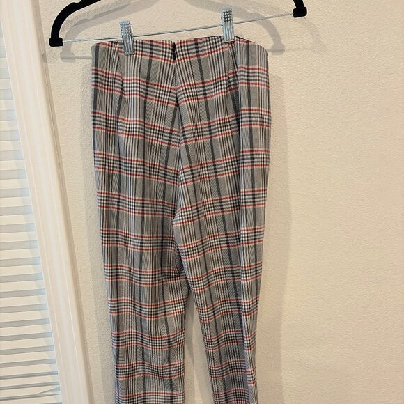 Rag & Bone Monet Plaid Stretch Pants Blue/Black/Red Size 4 - Picture 4 of 4